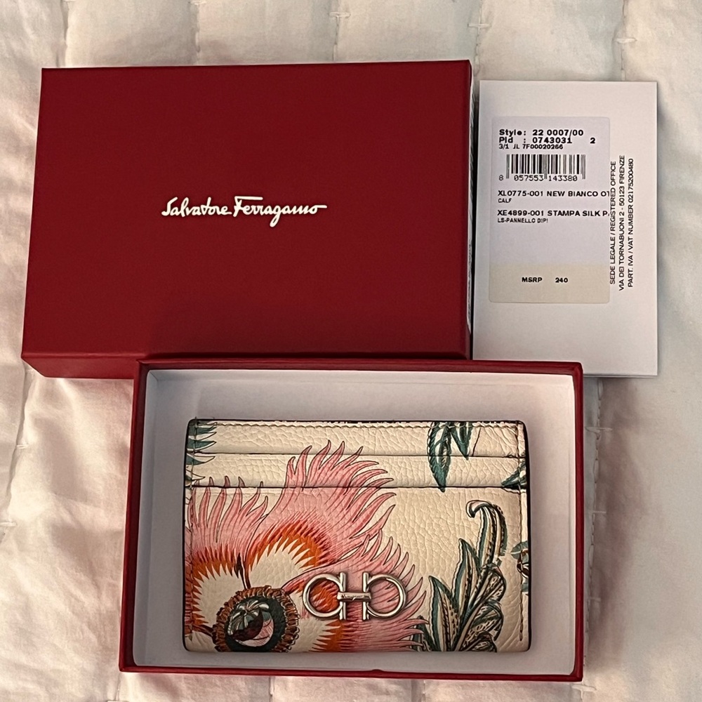 Salvatore Ferragamo Floral Card Holder